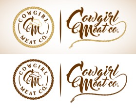 Logo Design entry 1162996 submitted by FactoryMinion to the Logo Design for Cowgirl Meat Co run by jastoltzfus
