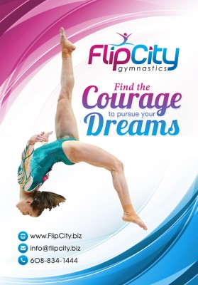 Another design by pink submitted to the Banner Ad Design for Flip City Gymnastics by Katian