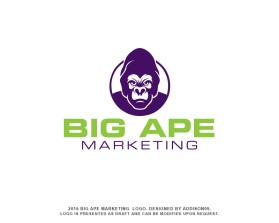 Logo Design entry 1179556 submitted by Addison09 to the Logo Design for Big Ape Marketing run by Kdburg