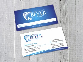 Business Card & Stationery Design entry 1184241 submitted by Ethan to the Business Card & Stationery Design for Andrew S. Beyer, DMD run by ajbeyer1