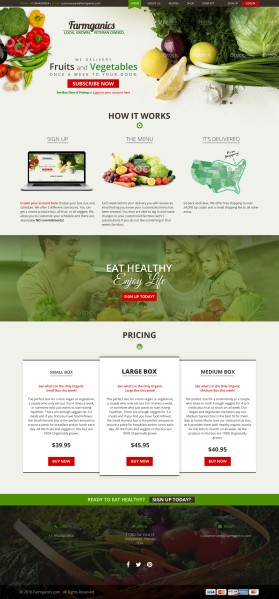 Web Design Entry 1184430 submitted by thelogodesigns to the contest for Farmganics run by farmganics