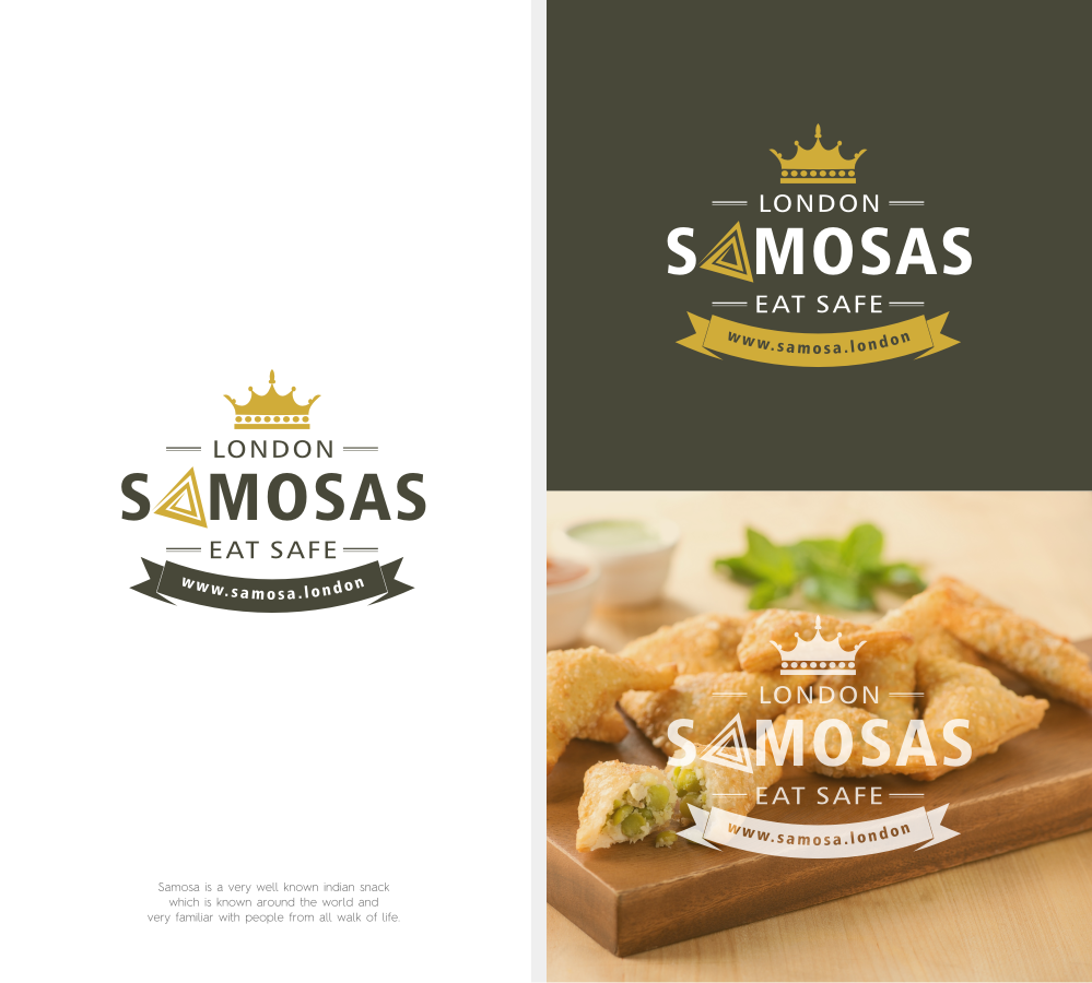 The samosa. fast food. Vector logo. Stock Vector by ©katedemianov 89657856