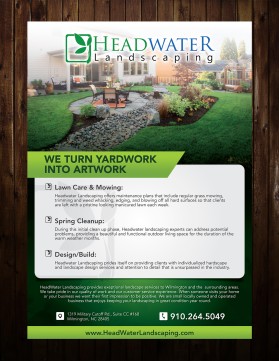 Brochure Design entry 1191007 submitted by S_Maric to the Brochure Design for Headwater Landscaping run by AandD