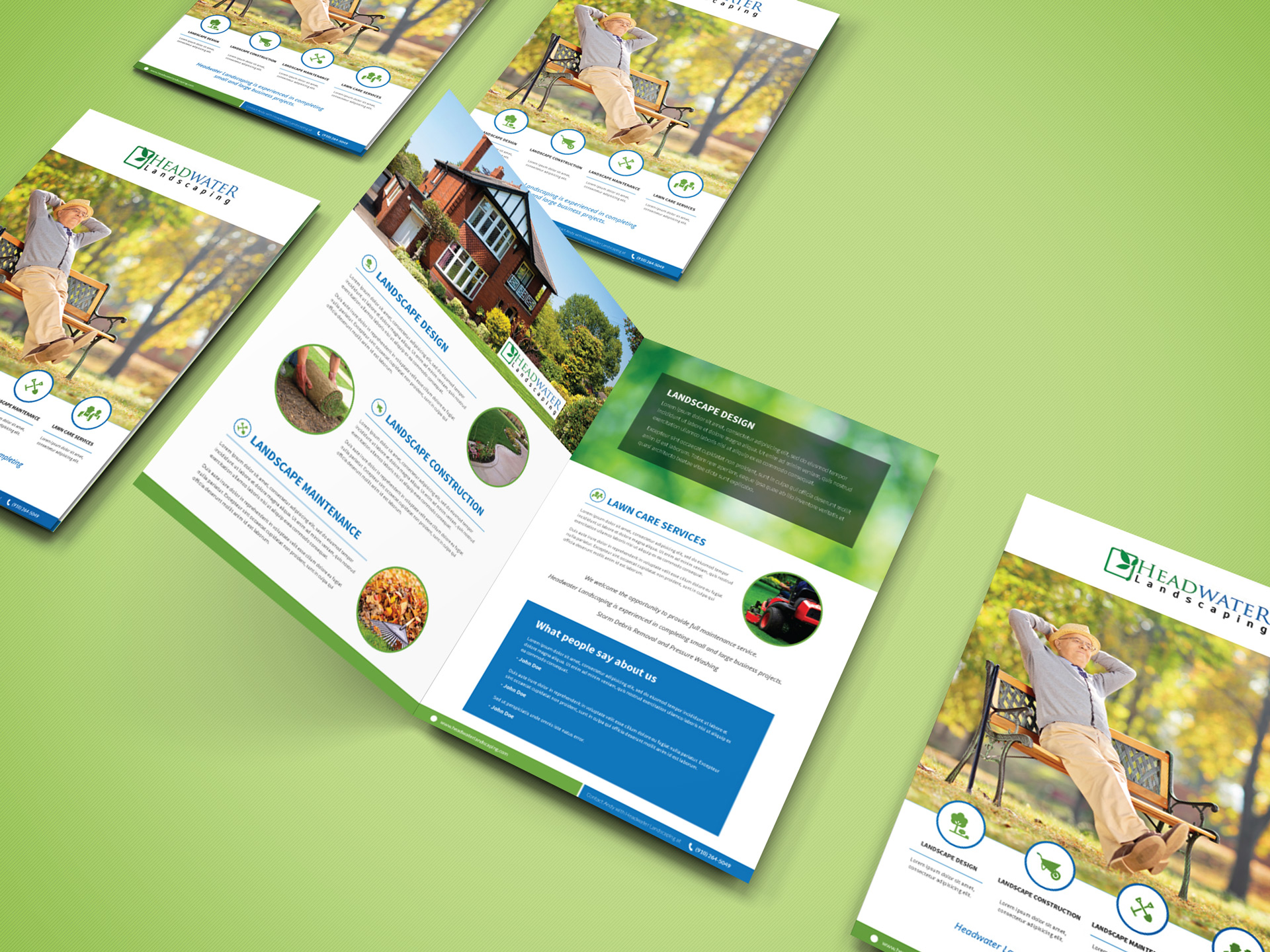 Brochure Design entry 1191006 submitted by wirepaper to the Brochure Design for Headwater Landscaping run by AandD