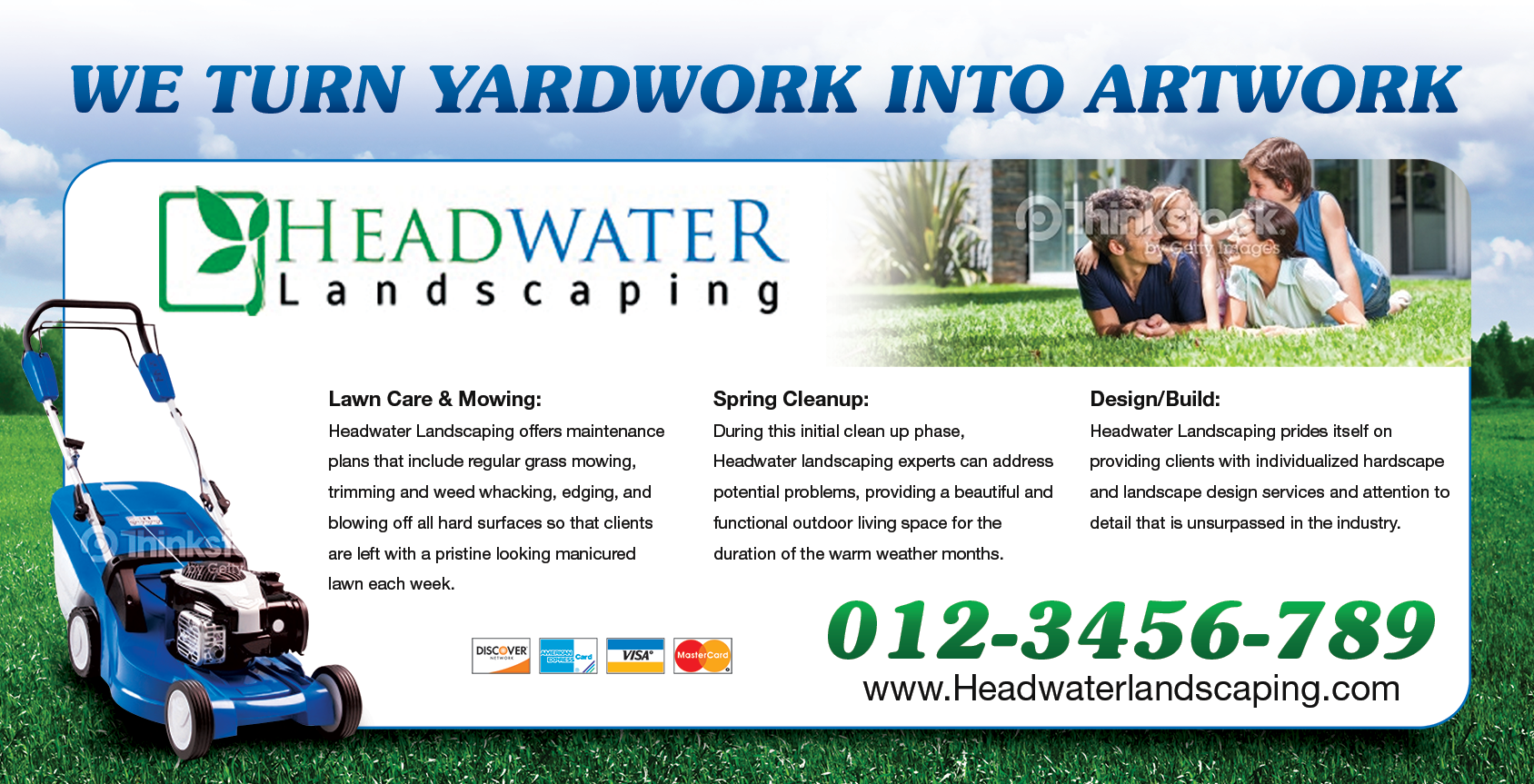 Brochure Design entry 1191017 submitted by dsdezign to the Brochure Design for Headwater Landscaping run by AandD