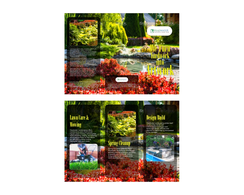 Brochure Design entry 1191006 submitted by siddkidd to the Brochure Design for Headwater Landscaping run by AandD