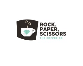 Logo Design entry 1192751 submitted by Alghofiki to the Logo Design for Rock, Paper, Scissors, the coffee co run by axsaleem