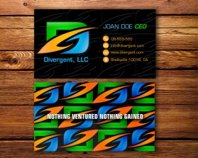 Business Card & Stationery Design Entry 1246519 submitted by CharlieBrown to the contest for Divergent, LLC d/b/a Divergent Enterprises (divergent.enterprises) run by stepenterprise