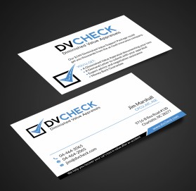 Business Card & Stationery Design entry 1196887 submitted by skyford412 to the Business Card & Stationery Design for DVCHECK run by DVCHECK