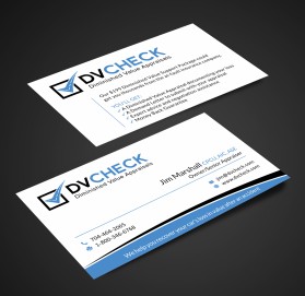 Business Card & Stationery Design entry 1196894 submitted by skyford412 to the Business Card & Stationery Design for DVCHECK run by DVCHECK