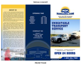 Brochure Design entry 1208977 submitted by rSo to the Brochure Design for HangarG run by hangargllc