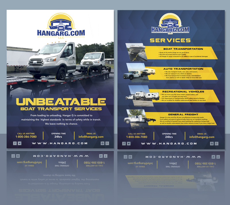 Brochure Design entry 1208989 submitted by rSo to the Brochure Design for HangarG run by hangargllc