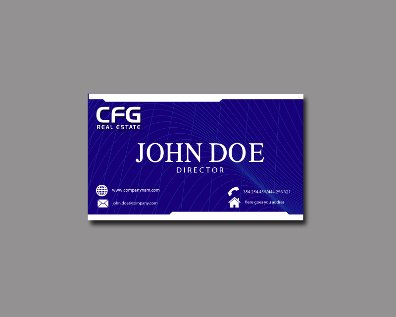 Business Card & Stationery Design entry 1215217 submitted by Leopart to the Business Card & Stationery Design for CFG Real Estate run by CFGREIT
