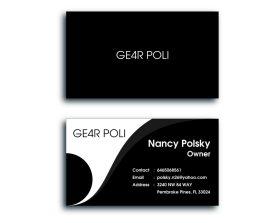 Business Card & Stationery Design Entry 1270152 submitted by mznung to the contest for GE4R POLI run by polsky.n26