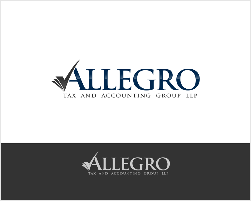 Logo Design entry 1244060 submitted by jellareed to the Logo Design for Allegro Tax and Accounting Group LLP run by langleycga