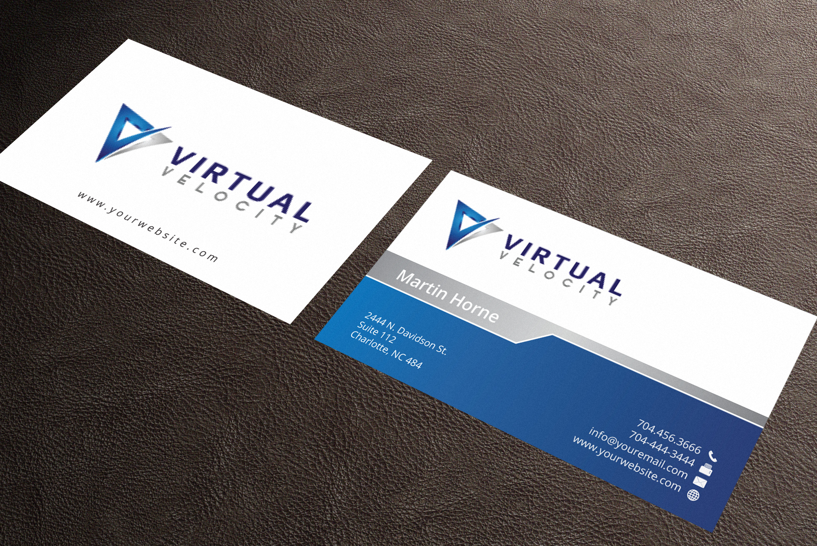 Business Card & Stationery Design entry 1245947 submitted by indeyzn to the Business Card & Stationery Design for Virtual Velocity run by lsing2000