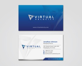 Business Card & Stationery Design entry 1246014 submitted by indeyzn to the Business Card & Stationery Design for Virtual Velocity run by lsing2000