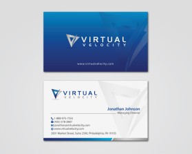 Business Card & Stationery Design entry 1246017 submitted by indeyzn to the Business Card & Stationery Design for Virtual Velocity run by lsing2000