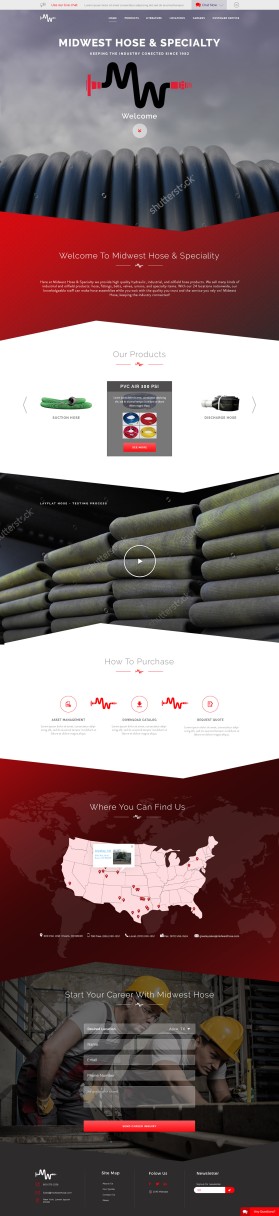 Web Design entry 1249099 submitted by Tarantula to the Web Design for Midwest Hose run by mwhryan