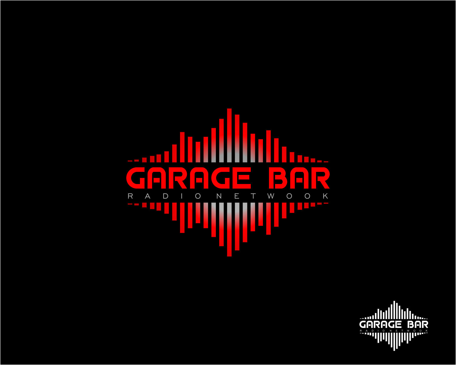 Logo Design entry 1250668 submitted by RZ to the Logo Design for Garage Bar Radio Netwook run by twofools