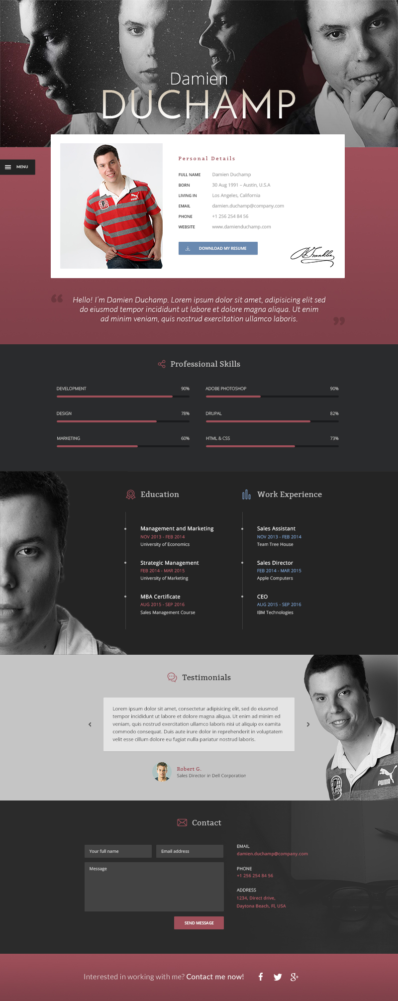 winning Web Design entry by inEdesign