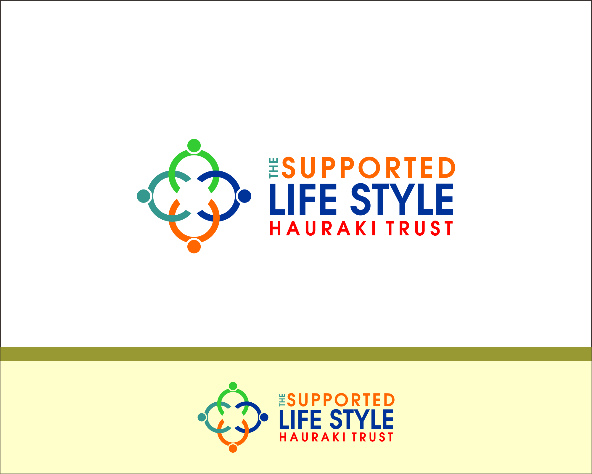 Logo Design entry 1269354 submitted by Destination to the Logo Design for The Supported Life Style Hauraki Trust (http://suplife.org.nz/) run by dempsey.woodley@zephyr.co.nz