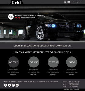 Web Design entry 1277168 submitted by Harmeet to the Web Design for loki run by damien951