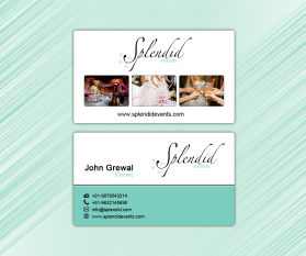 Business Card & Stationery Design Entry 1277464 submitted by Harmeet to the contest for Splendid Events run by christiemt
