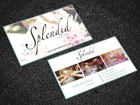 Business Card & Stationery Design entry 1277486 submitted by Betterway_designs to the Business Card & Stationery Design for Splendid Events run by christiemt