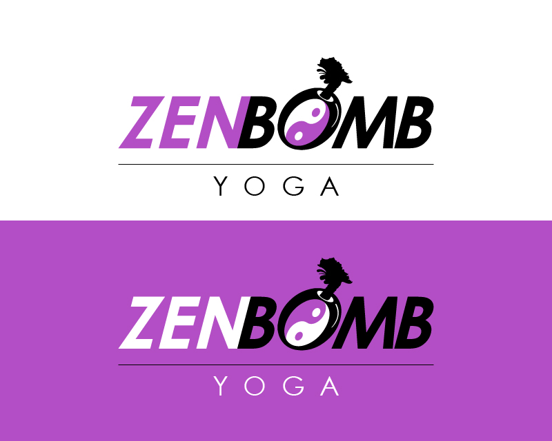 Logo Design entry 1294136 submitted by Pink Monkey to the Logo Design for Zen Bomb Yoga run by jongreenbl