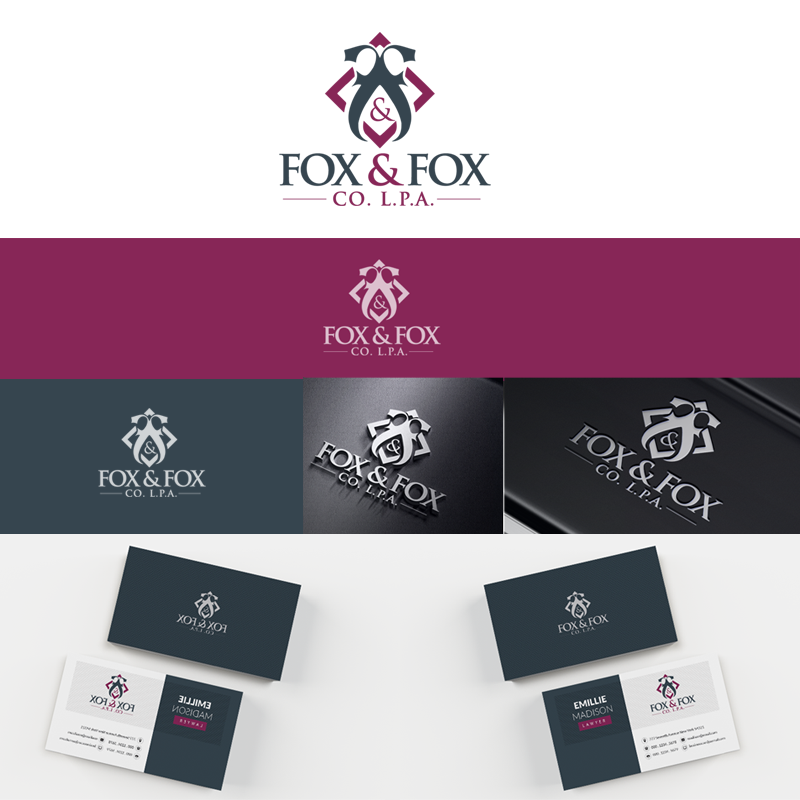 Logo Design entry 1294954 submitted by azariz to the Logo Design for Fox & Fox Co. L.P.A. run by brandonfox