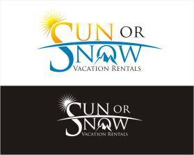 Logo Design entry 1304769 submitted by JustinV2.0 to the Logo Design for Sun or Snow Vacation Rentals run by sunorsnow