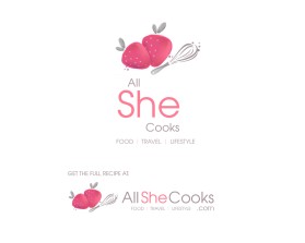 Logo Design Entry 1309112 submitted by JustinV2.0 to the contest for All She Cooks run by Allshecooks