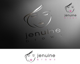 Logo Design Entry 1310897 submitted by JustinV2.0 to the contest for jenuinebrows run by jenuin3