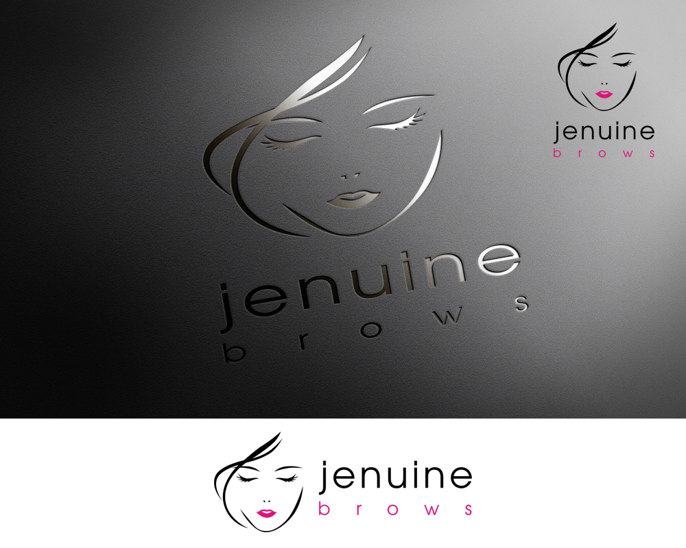 Logo Design entry 1310897 submitted by JustinV2.0 to the Logo Design for jenuinebrows run by jenuin3