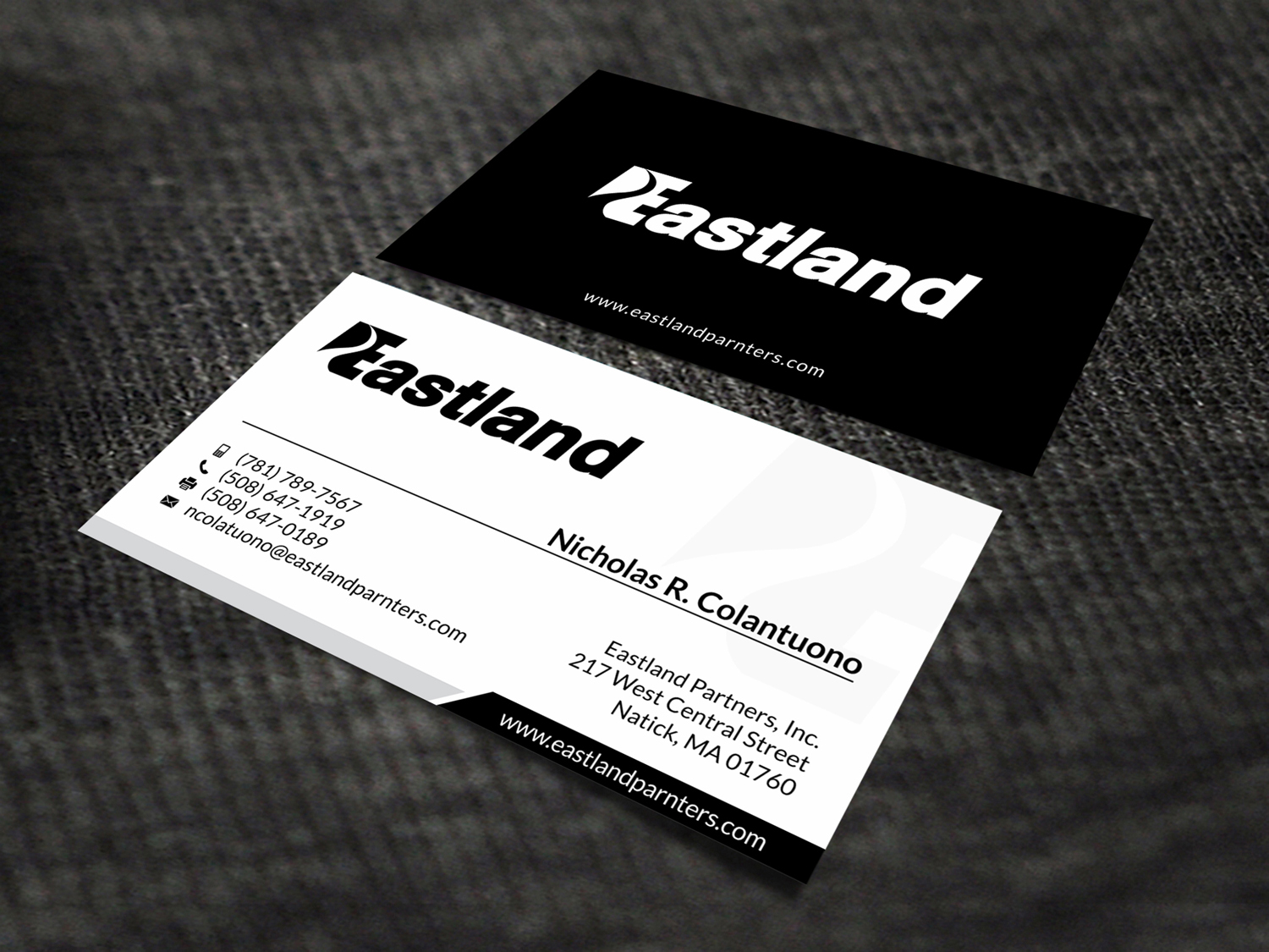 Business Card & Stationery Design entry 1336418 submitted by skyford412 to the Business Card & Stationery Design for Eastland Partners Inc.  run by eschollard