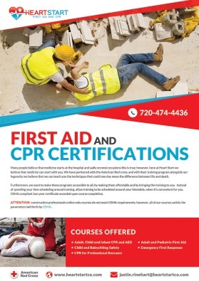 Brochure Design entry 1342617 submitted by pink to the Brochure Design for Heartstart First Aid and CPR run by jrinehart25