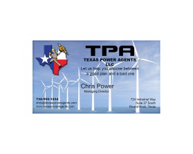 Business Card & Stationery Design entry 1343851 submitted by Villa to the Business Card & Stationery Design for Texas Power Agents LLC run by Chris@TexasPowerAgents.com