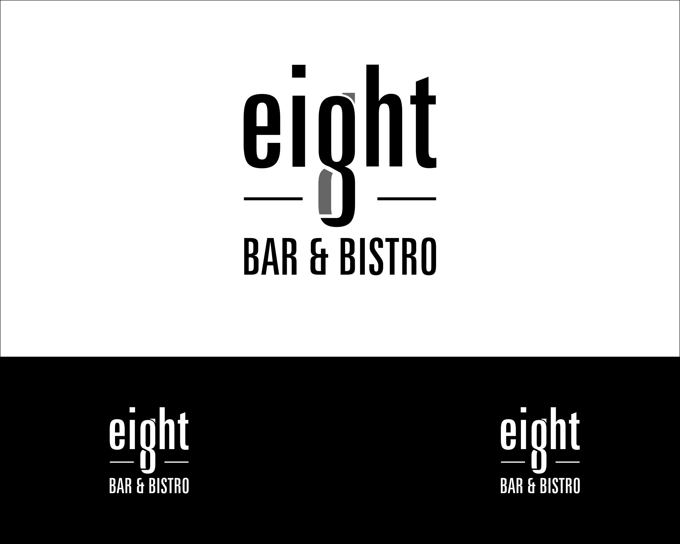Logo Design entry 1353532 submitted by Super to the Logo Design for 8 Bar & Bistro run by boomrs