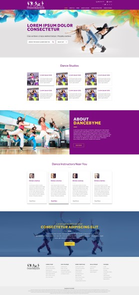 Web Design entry 1360438 submitted by pink to the Web Design for DanceByMe run by MJohnson