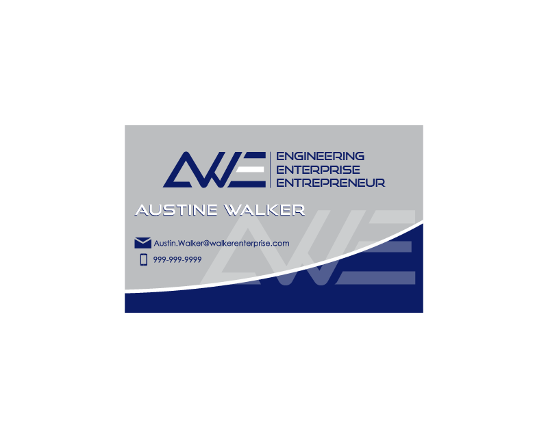 Business Card & Stationery Design entry 1373983 submitted by paczgraphics to the Business Card & Stationery Design for A Walker Enterprise run by austinosu
