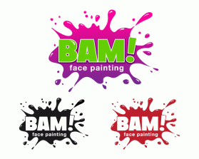 Logo Design entry 1377008 submitted by Alexeventy7 to the Logo Design for www.bamfacepainting.com run by edenyse@comcast.net