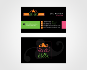Business Card & Stationery Design Entry 1436652 submitted by DSD-Pro to the contest for Florida Event Decor run by shelbey@floridaeventdecor.com