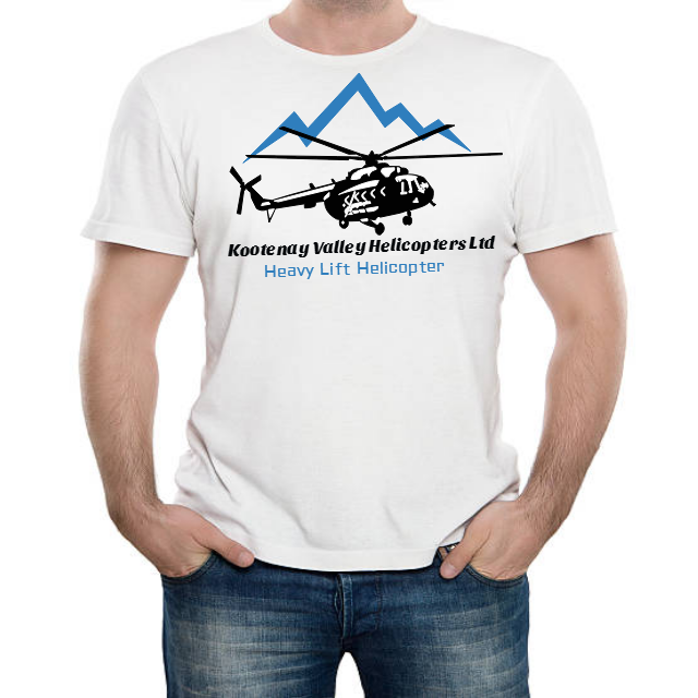 T-Shirt Design entry 1379190 submitted by 0791156984 to the T-Shirt Design for Kootenay Valley Helicopters Ltd run by jeff@kvheli.com