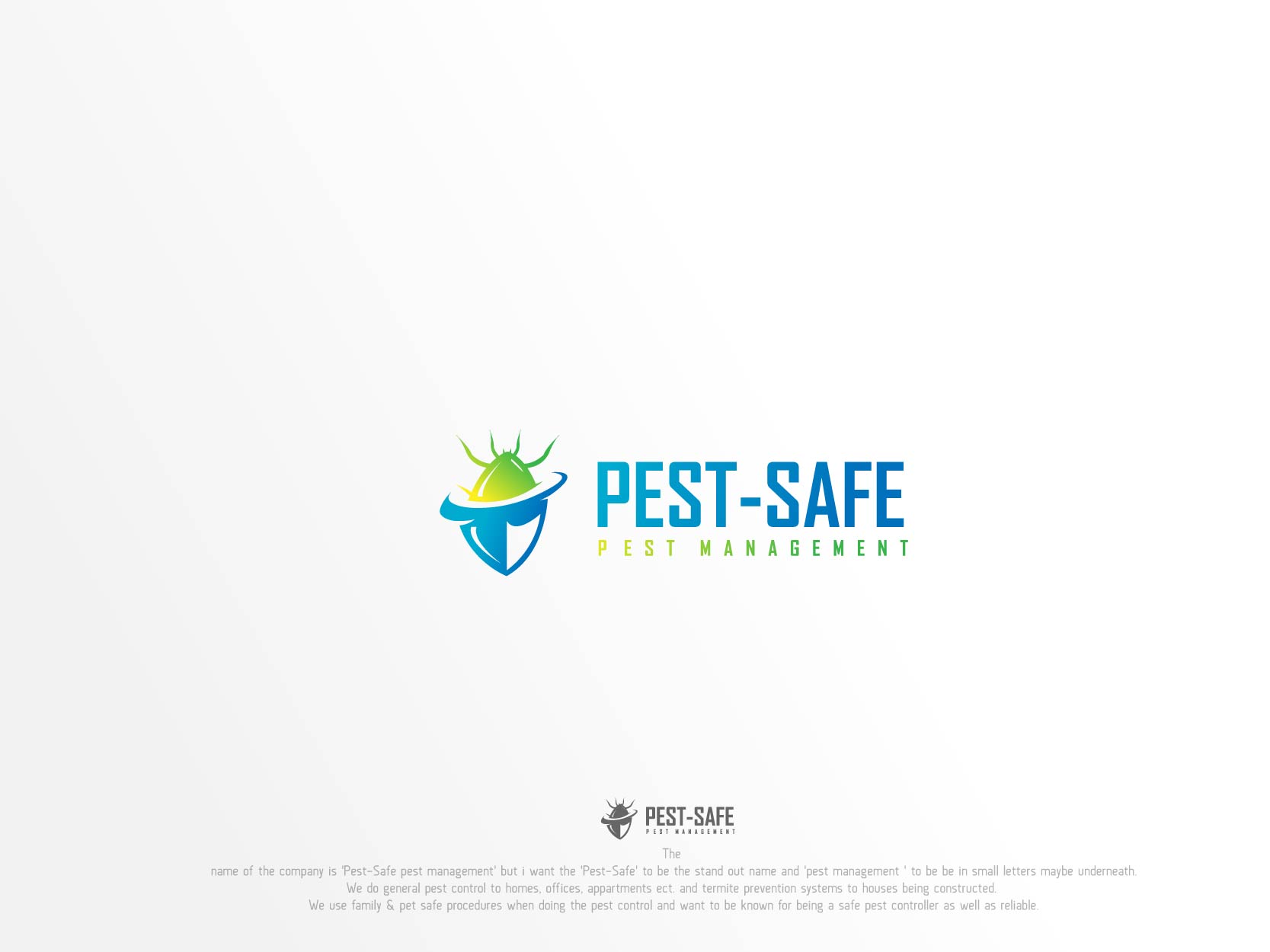 Logo Design entry 1385452 submitted by purwa gustira to the Logo Design for PEST-SAFE pest management run by ryan.walker