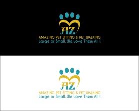 Logo Design entry 1389120 submitted by Wonkberan to the Logo Design for AZ Amazing Pet Sitting & Pet Walking run by DogMom3