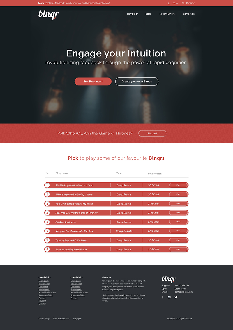 Web Design entry 1395320 submitted by Betterway_designs to the Web Design for blnqr, Inc. run by bwarburton