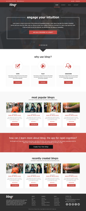 Web Design Entry 1395330 submitted by Cre8 to the contest for blnqr, Inc. run by bwarburton