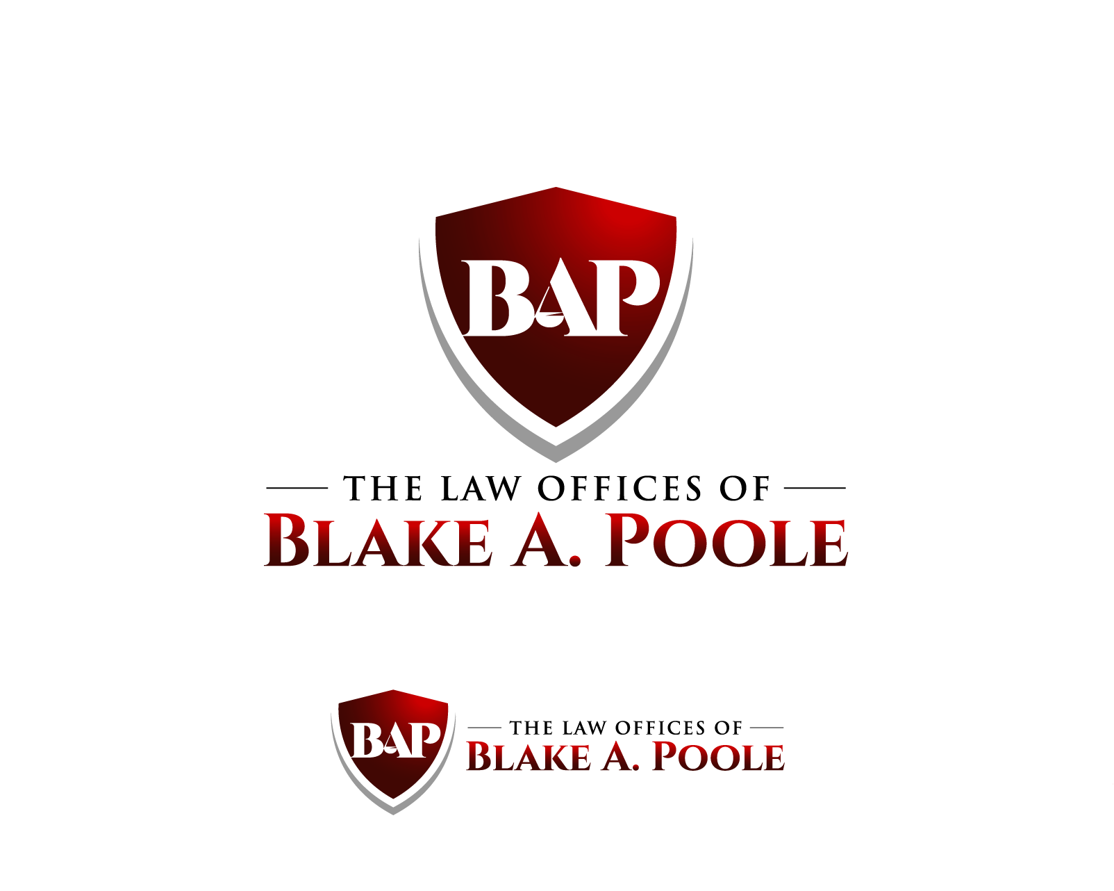 Logo Design entry 1462767 submitted by Efzone2005 to the Logo Design for The Law Offices of Blake A. Poole run by bpoole