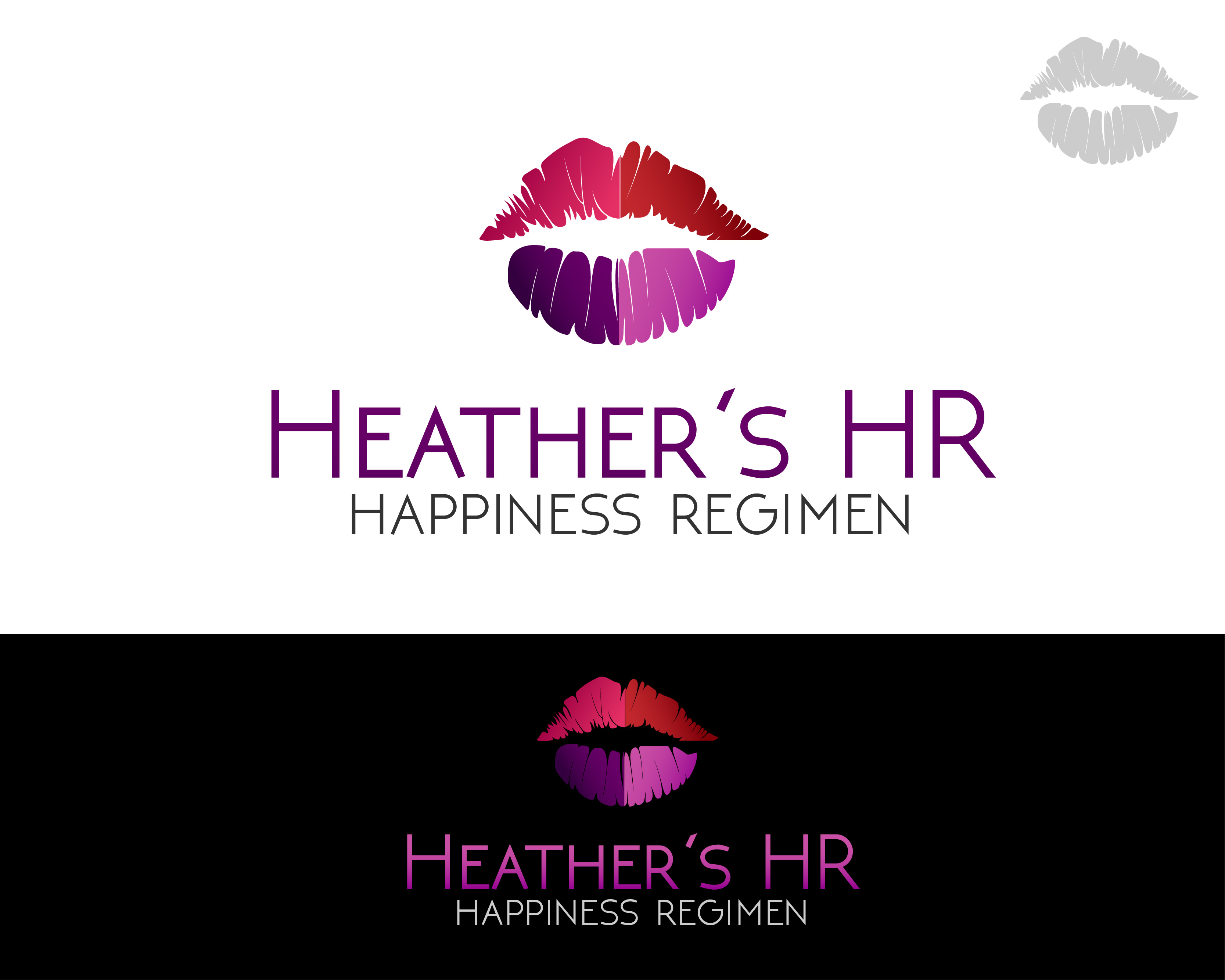 Logo Design entry 1488891 submitted by Benovic to the Logo Design for Heather's HR - Happiness Regimen run by lhalkire